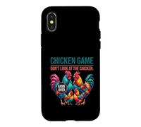 Chicken Game Don't Look At The Chicken Costume Joke Coque pour iPhone X/XS