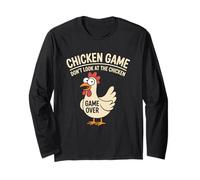 Chicken Game Don't-Look At The Chicken Funny Chicken Humor Manche Longue