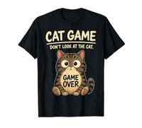 Chicken Game Don't Look at The Chicken Funny Chicken T-Shirt Graphique avec Valeur, Homme, Noir, S