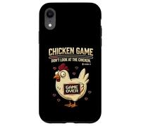 Chicken Game Don't Look At The Chicken Funny Gamer Pixel Art Coque pour iPhone XR