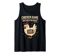 Chicken Game Don't Look At The Chicken Funny Gamer Pixel Art Débardeur