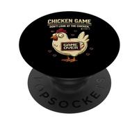 Chicken Game Don't Look At The Chicken Funny Gamer Pixel Art PopSockets PopGrip Adhésif