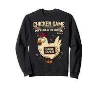 Chicken Game Don't Look At The Chicken Funny Gamer Pixel Art Sweatshirt