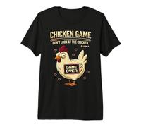 Chicken Game Don't Look At The Chicken Funny Gamer Pixel Art T-Shirt Haut de Gamme