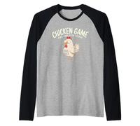 Chicken Game Don't Look At The Chicken Humor Manche Raglan