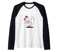 Chicken Game Don't Look At The Chicken Saying Funny Chicken Manche Raglan