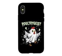 Chicken Ghost Poultrygeist Halloween Costume Farmer Coque pour iPhone X/XS