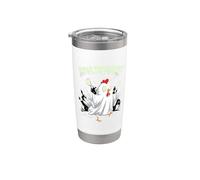 Chicken Ghost Poultrygeist Halloween Costume Farmer Gobelet isotherme en acier inoxydable double paroi