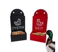 Chicken Grit Feeder, 2-Piece Poultry Feed Trough Set, Hangable Food Dispenser for Ducks and Chickens, Sturdy Farm Supply for Backyard Coops, Barns, and Outdoor Feeding
