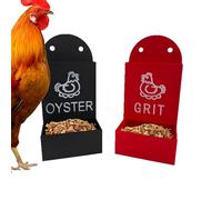 Chicken Grit Feeder, Poultry Feed Trough, Hangable Feeder, Easy Mount Design, Weather-Resistant Material, 2 Pieces Set, Great for Backyard Farms, Ducks, Chickens, Outdoor Feeding