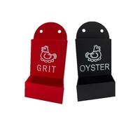 Chicken Grit Feeder, Poultry Feed Trough, Heavy Duty Design 2 Piece Hangable Chicken Feeding, 7.28x3.15x3.5 inches Sturdy Duck Food Dispenser for Coop and Cage Use