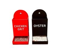 Chicken Grit Feeder Set, 2-Piece Hangable Poultry Feed Trough, Durable Duck Food Dispenser for Coop Or Cage, Ideal for Backyard Chicken Farm Feeding and Watering Use