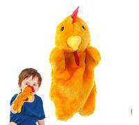 Chicken Hand Puppet - 27cm Soft Short PP Cotton | Cartoon Plush Puppet Toy | Animal Finger Puppets | Rooster Hen Hand Early Education Toy for Parent Child Interactive Kindergarten