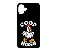 Chicken Keeper Coop Boss Retro Cartoon Rooster Homesteader Coque pour iPhone 16 Plus