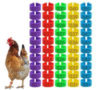 Chicken Leg Rings - PC 1.6cm Clip On Tags | Numbered Poultry Leg Band Set, Identification Rings | Durable Chicken Duck Pigeon Marking Tags For Farm Breeding And Poultry Management Use
