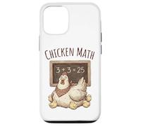 Chicken Math Tableau Noir Amusant Motif Poule Coque pour iPhone 12/12 Pro