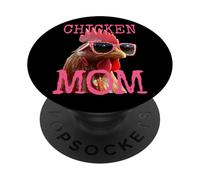 Chicken Mom Poules Maman Fermière Éleveur de Volailles PopSockets PopGrip Adhésif