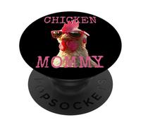 Chicken Mommy Poules Maman Fermière Éleveur de Volailles PopSockets PopGrip Adhésif