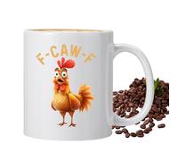 Chicken Mug - Funny Rooster Ceramic Coffee Cup, 350 ml Humour Drinkware, Glossy Finish, Novelty Tea Cup Gift Idea, For Men Women Friends Family Coworkers Home Office Beverage Time