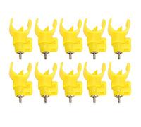 Chicken Nipple Drinker 10PCS | 360° Ball Valve No Leakage Poultry Waterer | 304 Stainless Steel Nozzle & ABS Plastic | Semicircle Design for Chickens/Ducks/Quails