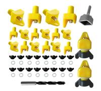 Chicken Nipple Waterer, 16pcs Horizontal Side Mount Poultry Watering Nipples with Drill Bit, Automatic Biddy Water Dispenser System for Coop Hydration 2.36 inches per Piece