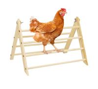 Chicken Perch Bar, Coop Roosting Stand, 13.78x10.24in Wooden Portable Design, Compact Space-Saving Authentic Build, Easy Clean for Backyard, Poultry, Habitat Use