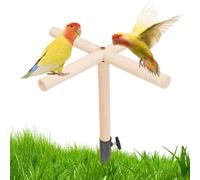 Chicken Perch Toy, Wooden Bird Roosting Stand, 19.29x7.87x1.97 inch Sturdy Natural Wood, Easy Installation, Poultry Roosting Stick for Coops, Cages, Aviaries