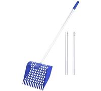 Chicken Poop Scooper, Poultry Litter Cleaning Tool, Long Handle Detachable Shovel With Sand Sifting Slots, Lightweight, Excellent For Stall, Farm, Barn, Coop, Yard, Animal Care, Daily Maintenance