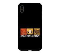 Chicken Poops Eggs Repeat Funny Homesteader Backyard Coque pour iPhone XS Max