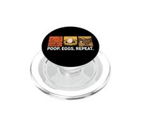 Chicken Poops Eggs Repeat Funny Homesteader Backyard PopSockets PopGrip pour MagSafe