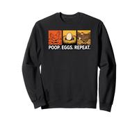 Chicken Poops Eggs Repeat Funny Homesteader Backyard Sweatshirt