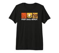 Chicken Poops Eggs Repeat Funny Homesteader Backyard T-Shirt Haut de Gamme
