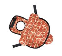 Chicken Saddles, Poultry Protector, 13.78x10.63 inches Adjustable Waterproof Oxford Cloth, Chicken Saddle Clothing for Farm Outdoor Use, Black White Orange Color