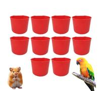 Chicken Water Cups, Bird Food Feeder Bowl, 3.15x3.15x2.36 inches Portable Hangable Wide Mouth, Reusable Water Feeding Cup 8oz for Farm Coop Chickens and Birds