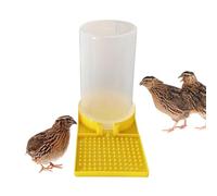 Chicken Waterer - 15 * 8.4 * 16.6cm Quail Feeder | No Waste Leakproof Large Capacity Clear Feeder | Poultry Water Cup Feeding Container | for Geese Ducks Hens Chicks Turkey Bunny