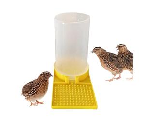 Chicken Waterer - 15 * 8.4 * 16.6cm Quail Feeder | No Waste Leakproof Large Capacity Clear Feeder | Poultry Water Cup Feeding Container | for Geese Ducks Hens Chicks Turkey Bunny