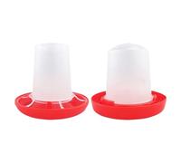 Chicken Waterer, Chick Feeder and Waterer Set, Food Dispenser for Farm, Backyard, Indoor Barn, Quail, Livestock, Outdoor Use, Drowning Prevention Design, Consistent Feed Supply