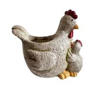 chickenPlanter - chickenStatue Flower Pot, Animal Shaped Planter, Cute Utensil Holder | Parent Child Cartoon chickenPlant Pot for Home, Cafe, Garden, Balcony, Desk, Indoor Outdoor Decor, Table