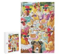 Chickens Having Brunch Party Puzzle 1000 Pièces Educa Jouet en Bois Cadeau Unique Décoration Intérieure Jeu Éducatif Challenge Toy Adultes Et Enfants À Partir De 14 Ans 1000 PCS