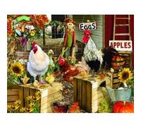 Chickens on the Farm, A 1000 Piece Jigsaw Puzzle by SunsOut G