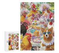 Chickens Tea Party Puzzle 1000 Pièces Educa Jouet en Bois Cadeau Unique Décoration Intérieure Jeu Éducatif Challenge Toy Adultes Et Enfants À Partir De 14 Ans 300 PCS