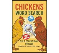 Chickens Word Search Puzzle Book: Fun and Challenging Word Searches with Easy-to-Read Print About Chicken, Breeds, Farming, Eggs & More | 6x9 Inches, ... for Vacations, Holidays & Relaxing Free Time