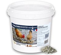 Chick'N Deluxe® Calcium Booster 4Kg. Coquille huitre Poules pondeuse. Produit minéral Naturel Riche en Calcium, stimule la Ponte, renforce la Coquille d'œuf.