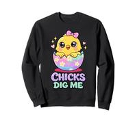 Chicks Dig Me Easter pour Petits garçons et Hommes, joyeuses Pâques drôles Sweatshirt