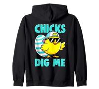 Chicks Dig Me Funny Easter Chick Sunglasses Casquette de Baseball Sweat à Capuche