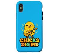 Chicks Dig Me Guitare de Pâques Amusante pour garçon Coque pour iPhone X/XS