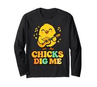 Chicks Dig Me Guitare de Pâques Amusante pour garçon Manche Longue