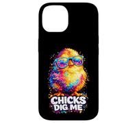 Chicks Dig Me Lunettes tie-Dye Amusantes Happy Easter Day Holiday Coque pour iPhone 14