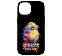 Chicks Dig Me Lunettes tie-Dye Amusantes Happy Easter Day Holiday Coque pour iPhone 14