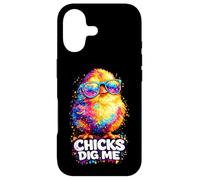 Chicks Dig Me Lunettes tie-Dye Amusantes Happy Easter Day Holiday Coque pour iPhone 17